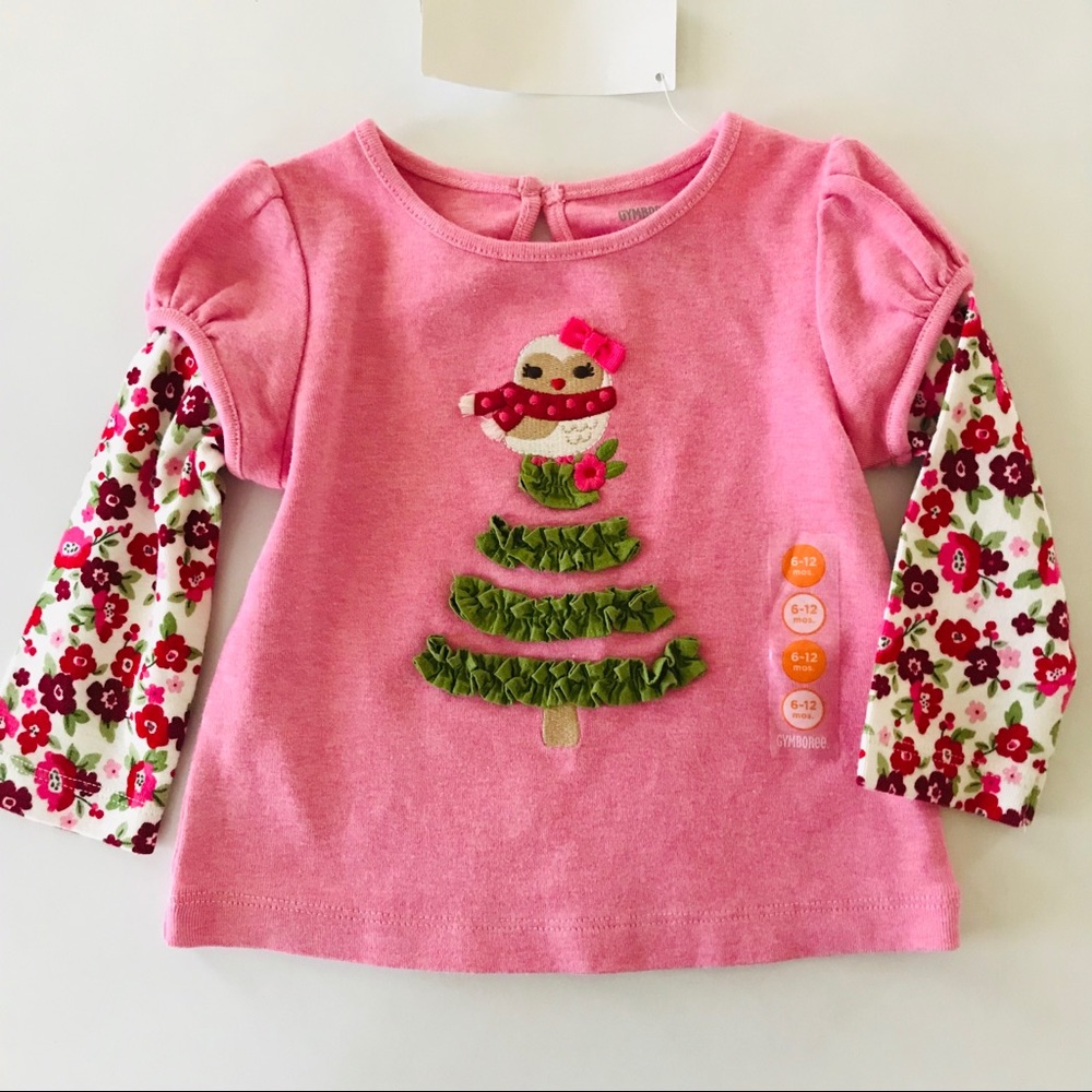 Gymboree Baby Girl Floral Tee Top 6-12 Months